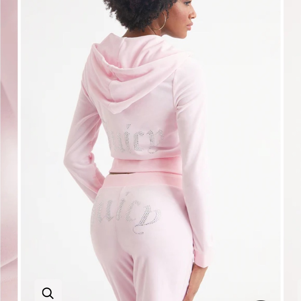 brand new, never worn, with tags baby pink Juicy Couture track suit.